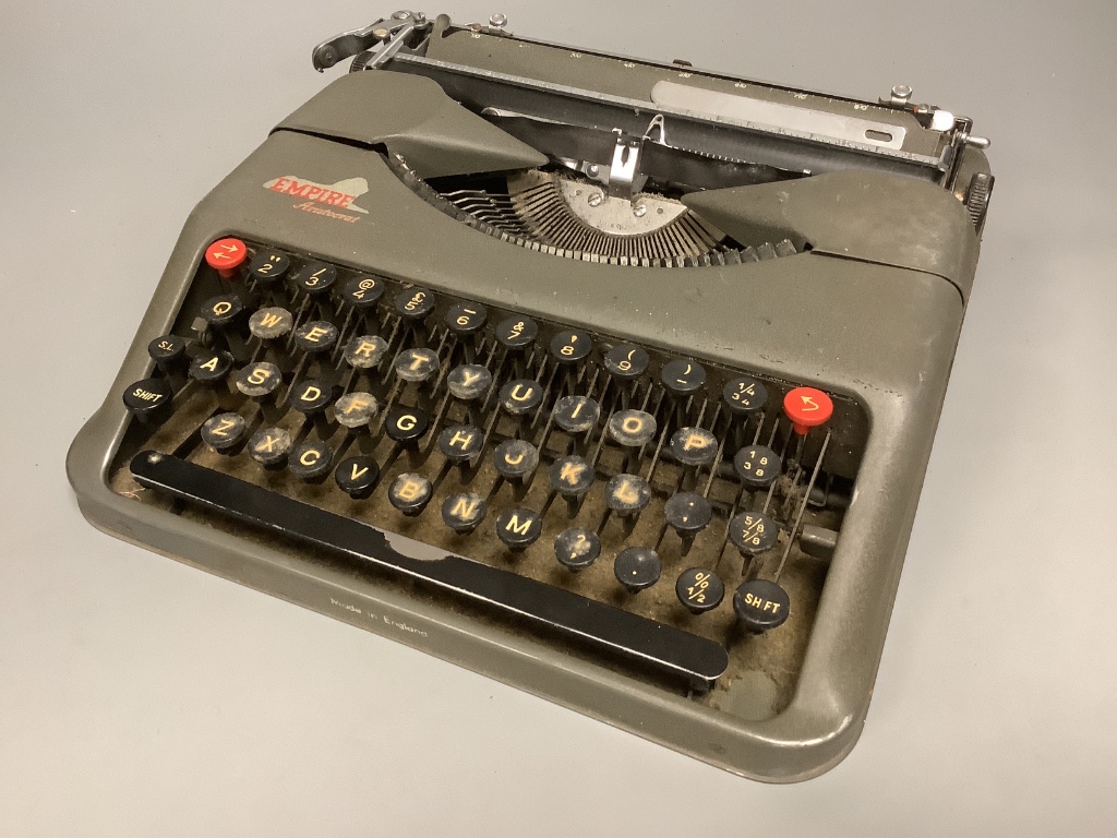 Four vintage typewriters